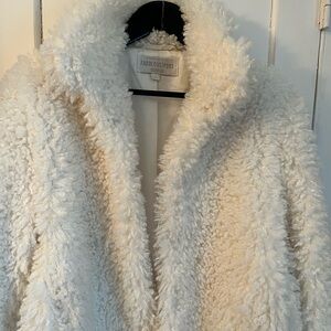 Fabulous Furs Women's White Faux Fur Coat